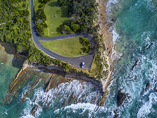 Image showing Stopping to take in cliff top views