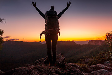 Image showing Standing on peak that mountain feeling