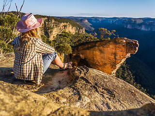 Image showing Early morning chillax gazing to Hanging Rock