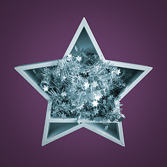 Image showing Christmas decoration white star