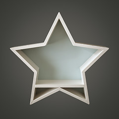 Image showing Christmas decoration empty white star