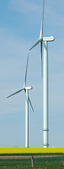 Image showing Two windturbines