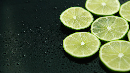 Image showing Slices of fresh lime 