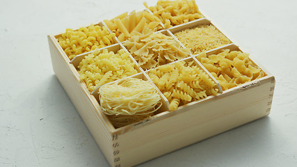 Image showing Different kind of macaroni in box