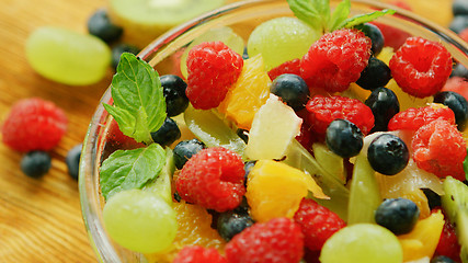 Image showing Fresh mix of fruit and berry