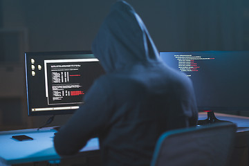 Image showing hacker using computer virus for cyber attack