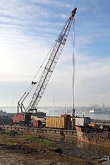 Image showing Barge Crane