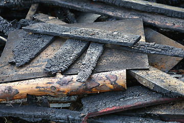 Image showing Burned Down Cabin