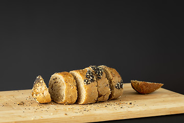 Image showing sliced german bread roll