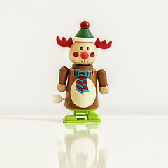 Image showing Christmas figure wind up toy reindeer