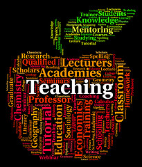 Image showing Teaching Word Means Give Lessons And Coach