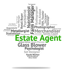 Image showing Estate Agent Represents Employee Career And Jobs