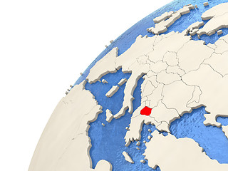 Image showing Macedonia on globe