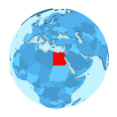 Image showing Egypt on globe isolated