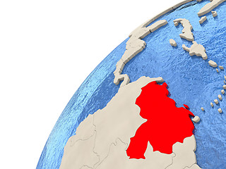 Image showing Venezuela on globe