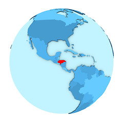 Image showing Honduras on globe isolated