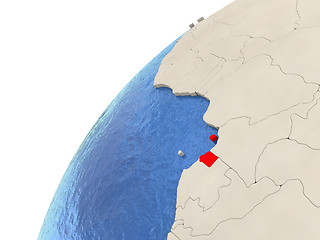 Image showing Equatorial Guinea on globe