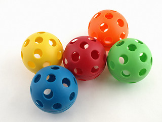 Image showing Colorful Plastic Toy Balls