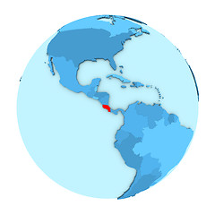 Image showing Costa Rica on globe isolated