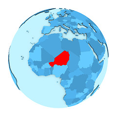 Image showing Niger on globe isolated