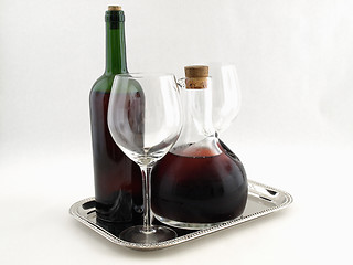 Image showing Red Wines on Platter