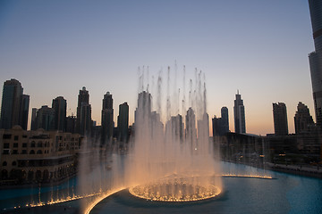 Image showing musical fountain in Dubai