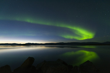 Image showing Aurora borealis in Northern Sweden