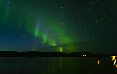 Image showing Aurora borealis in Northern Sweden