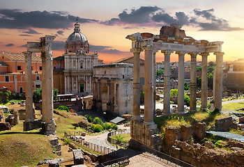 Image showing Morning on Roman Forum