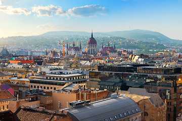 Image showing Hungarian Parliament and roofs