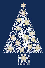 Image showing Snowflake and Star Christmas Tree