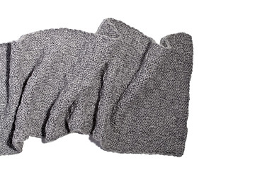 Image showing knitted grey scarf