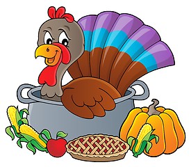 Image showing Turkey bird in pan theme image 3