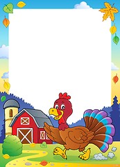 Image showing Running turkey bird theme frame 1