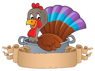 Image showing Turkey bird in pan theme banner 1