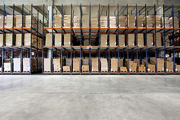 Image showing Warehouse shelf