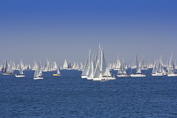 Image showing One oft Biggest sail boat regata in the world, Barcolana, Triest