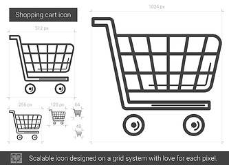 Image showing Shopping cart line icon.