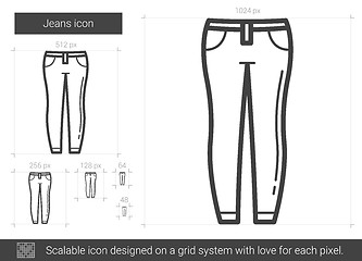 Image showing Jeans line icon.