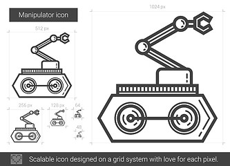 Image showing Manipulator line icon.