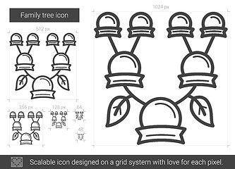 Image showing Family tree line icon.