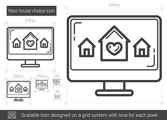 Image showing New house choice line icon.
