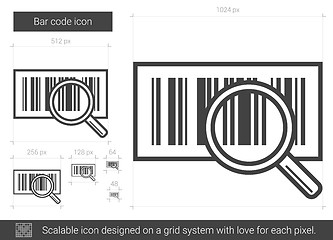 Image showing Bar code line icon.