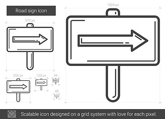 Image showing Road sign line icon.