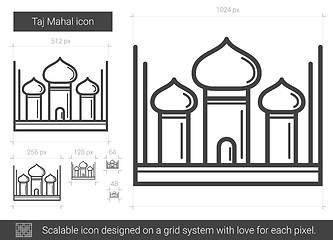 Image showing Taj Mahal line icon.
