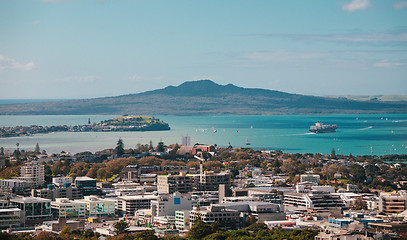 Image showing Auckland view from Mt Eden