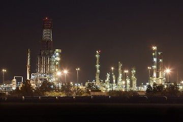 Image showing Refinery at Night