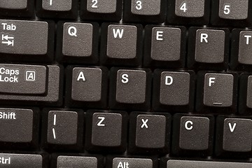 Image showing Black Keyboard Detail