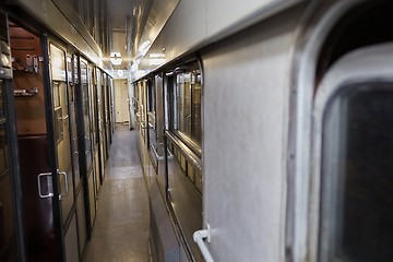 Image showing Old Passenger Train interior