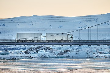 Image showing Cargo truck in Iceland